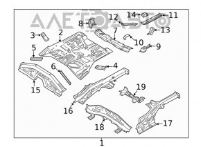 Корыто багажника Hyundai Kona 18-23 1.6, 2.0 awd