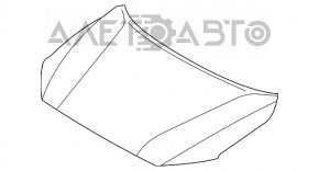 Капот голый Hyundai Kona 18-23 1.6, 2.0 графит YG7, железо, вмятины, тычки, ржавчина