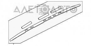 Рейлинг продольный правый Nissan Murano z52 15- серый, вырез под поперечный рейлинг, слом креп, без заглушек
