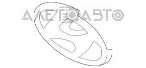 Эмблема значок решетки радиатора Hyundai Kona 18-21 новый OEM оригинал