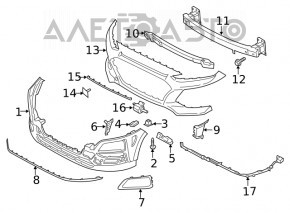 Бампер передній голий верхня частина Hyundai Kona 18-21 1.6, 2.0 графіт YG7, подряпини, тички, надламані кріплення