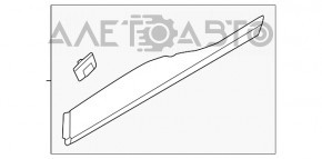 Накладка двери нижняя задняя правая Hyundai Kona 18-23 черн новый OEM оригинал