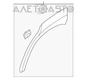 Накладка арки крыла задняя правая Hyundai Kona 18-23 структура, сломано крепление, царапины