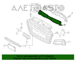 Крепление решетки радиатора Audi A3 8V 15-16