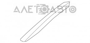 Накладка поздовжнього рейлінгу ззаду права Ford Escape MK3 13-19 чорна, подряпини
