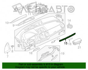 Комплект накладок передньої панелі Audi A3 8V 15-20 4d, 5d сірий