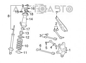 Пружина задня права Lexus IS250 IS350 06-13 AWD