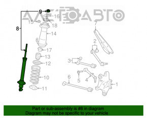 Амортизатор задній правий Lexus IS250 IS300 IS350 06-13 AWD