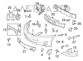 Бампер передний голый Lexus IS250 IS350 11-13