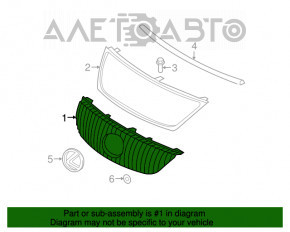 Решітка радіатора grill Lexus IS250 IS300 IS350 11-13