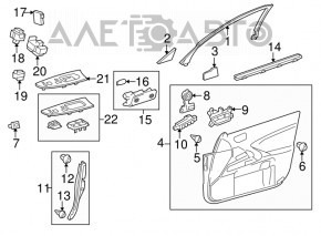 Обшивка двери карточка передняя правая Lexus IS250 IS300 IS350 09-13 черн