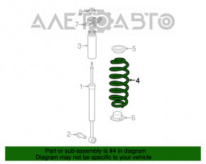 Пружина задня права Jeep Cherokee KL 19-23