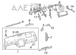 Накладка торпеди збоку ліва Lexus IS250 IS350 06-13 чорна