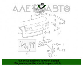 Накладка петли крышки багажника левая Lexus IS 06-13 верхняя