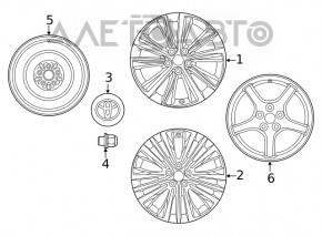 Запасное колесо докатка Toyota Venza 21- R17 165/80
