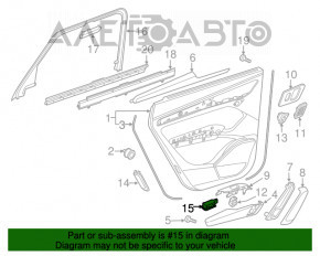 Подсветка обшивки арки задняя правая Audi Q5 80A 18-