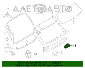 Ручка двери багажника без кнопки BMW X5 F15 14-18 под камеру