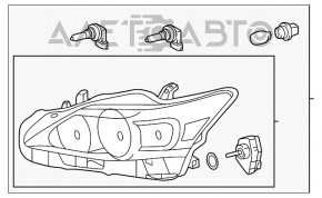 Фара передня ліва Lexus CT200h 11-17 MANUAL новий TYC Тайвань