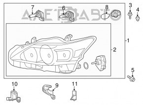 Фара передня ліва Lexus CT200h 11-17 MANUAL новий TYC Тайвань