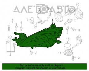 Фара передня ліва Mazda 6 13-17 гола usa галоген TYC