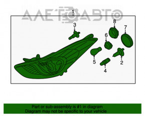 Фара передня ліва Hyundai Elantra 14-16 MANUAL TYC