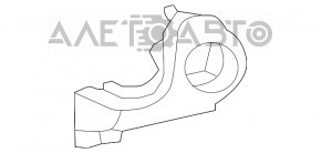 Накладка кнопки Start-Stop Lexus ES300h ES350 13-18 бежева, подряпина