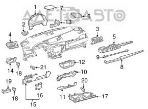 Накладка кнопки Start-Stop Lexus ES300h ES350 13-18 бежева, подряпина