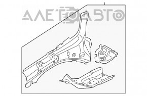 Чверть передня права Ford Fusion mk5 13-20 plug-in