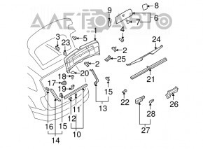Обшивка дверей багажника нижня Audi Q7 4L 10-15 сіра, подряпини