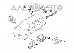 Кріплення блоку комфорту Audi Q7 4L 10-15