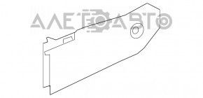 Накладка центральної консолі ліва нижня Hyundai Kona 18-23 чорна, подряпини, потерта