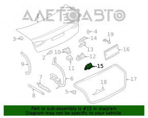 Защита крышки багажника Audi A3 8V 15-16 4d
