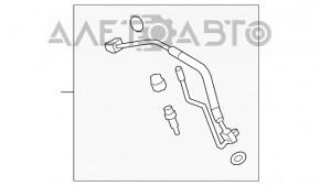 Трубка кондиционера компрессор-печка третья Audi A4 B9 17- 2.0T короткая r1234yf