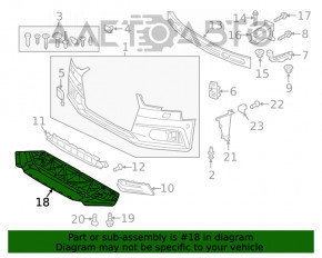 Захист переднього бампера Audi A4 B9 17-19 S-Line