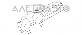 Накладка передней панели обрамления щитка приборов Audi Q7 4L 10-15 серая, царапина