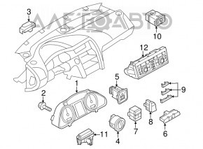 Кнопка парковочного ассистента и подсветки приборной панели Audi Q7 4L 10-15