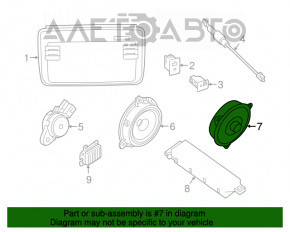 Динамик дверной задний левый Nissan Leaf 18- Bose
