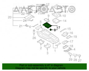 Накладка центральної консолі під керування мультимедією Audi Q7 4L 10-15 під дерево, подряпини тички