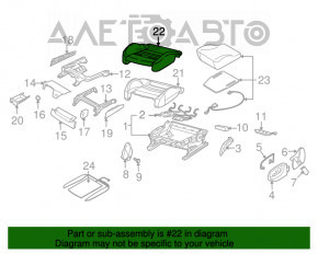 Водительское сидение Audi Q7 4L 10-15 с airbag, электро, подогрев, кожа бежевое, потерто, под чистку