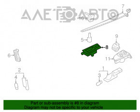 Накладка управления стеклоподъемником с пепельницей задняя правая Audi Q7 4L 10-15 бежевая, царапины
