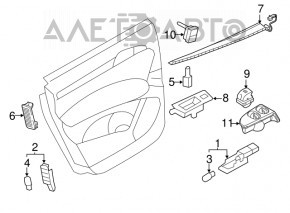 Накладка управления стеклоподъемником с пепельницей задняя правая Audi Q7 4L 10-15 бежевая, царапины