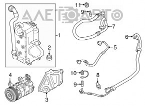 Трубка кондиционера компрессор-печка BMW X3 G01 18-21 2.0T