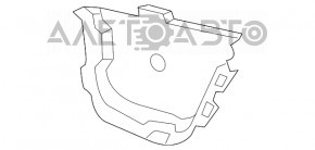 Заглушка решітки переднього бампера права Porsche Macan 15-18
