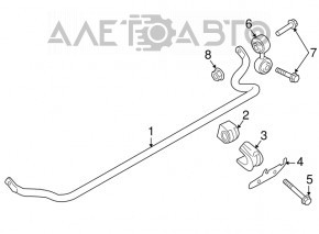 Скоба крепления заднего стабилизатора правая Porsche Macan 15-