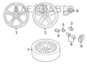 Запасное колесо докатка Porsche Macan 15- R18 195/75