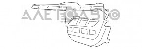 Решітка переднього бампера ліва Porsche Macan 15-18 в зборі, тички