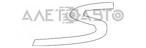 Эмблема надпись "S" двери багажника Porsche Macan 15-18