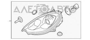 Фара передняя левая голая Porsche Macan 15-18 галоген, без омывателя
