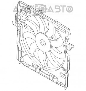 Дифузор кожух радіатора у зборі BMW X5 F15 14-18 N55