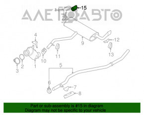 Насадка глушника права BMW X5 F15 14-18 N55 хром